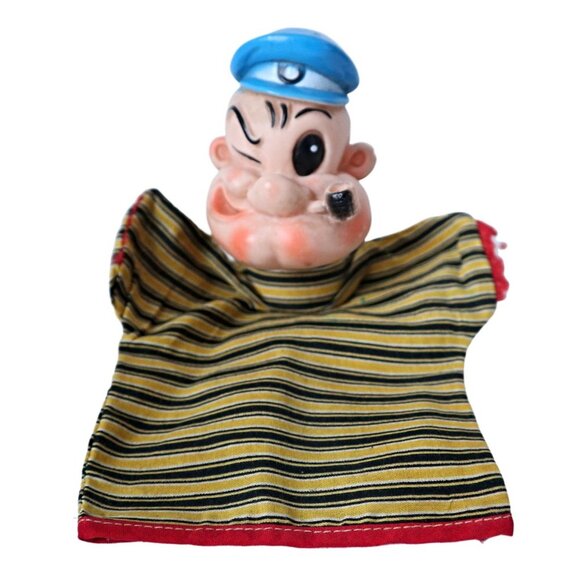 Vintage Hand Puppets Popeye Police Officer Bobby Cop Gund - Picture 2 of 7